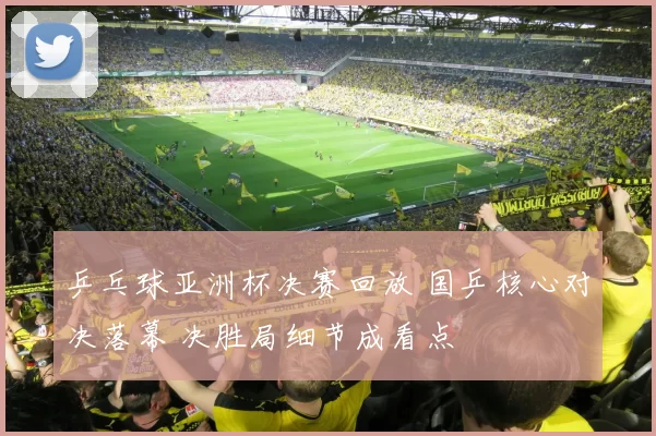 乒乓球亚洲杯决赛回放 国乒核心对决落幕 决胜局细节成看点